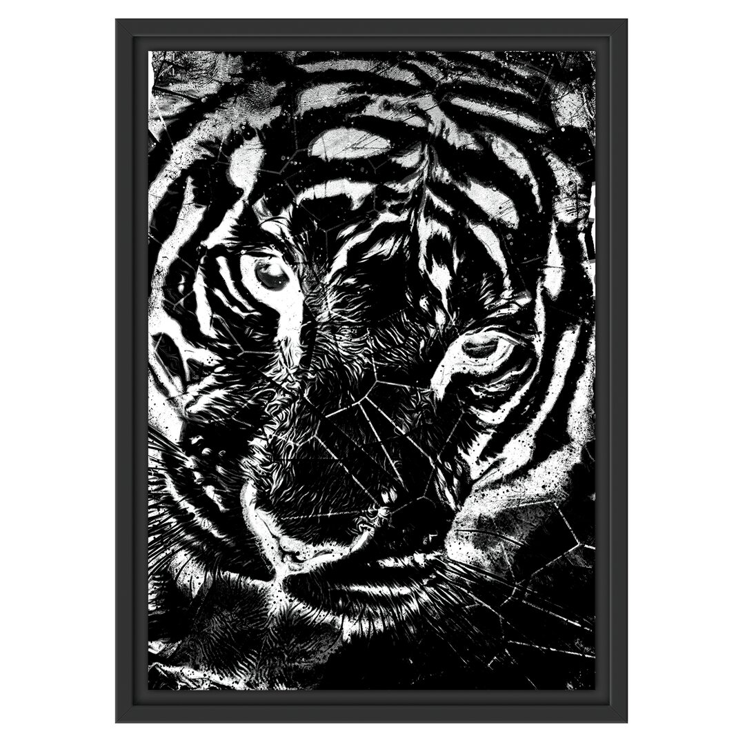 Gerahmtes Wandbild Tigers-vibe negative NEGATIV