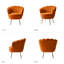 Fauteuil demi-tonneau en velours 30 po Hendrix-2112441287