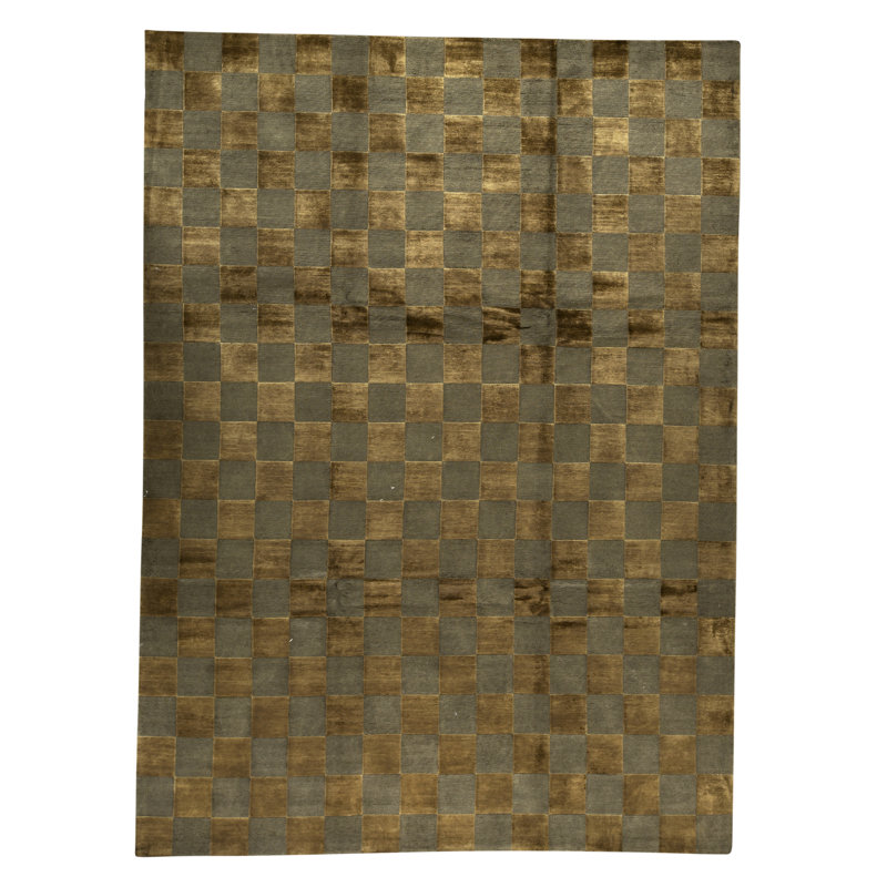 Hand-Knotted High-Quality Brown Area Rug