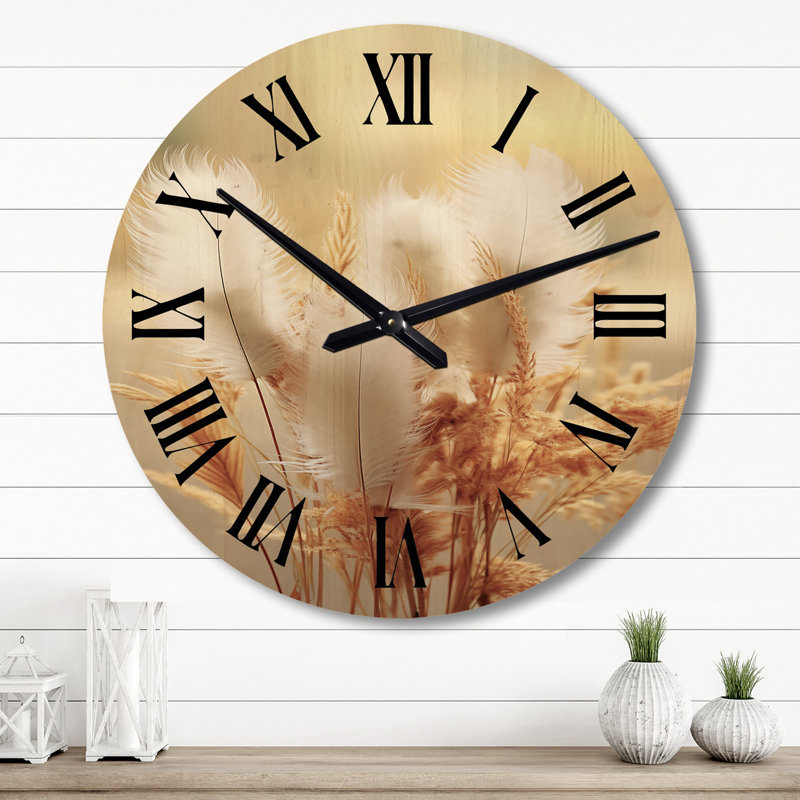 Horloge murale en bois massif Staats, Grand