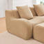 Canapé modulaire modulaire avec tissu en peluche de qualité supérieure, aucun assemblage requis, et accoudoirs courbés pour un confort ultime-118312963