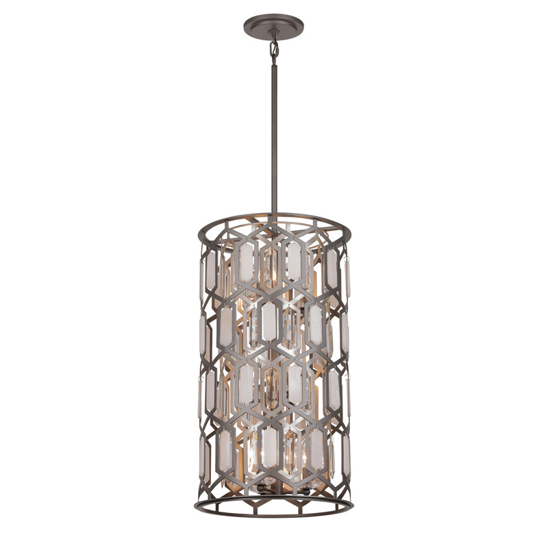 Minka Lavery Hexly - 9 Light Foyer In Bronze & Sultry Silver Finish