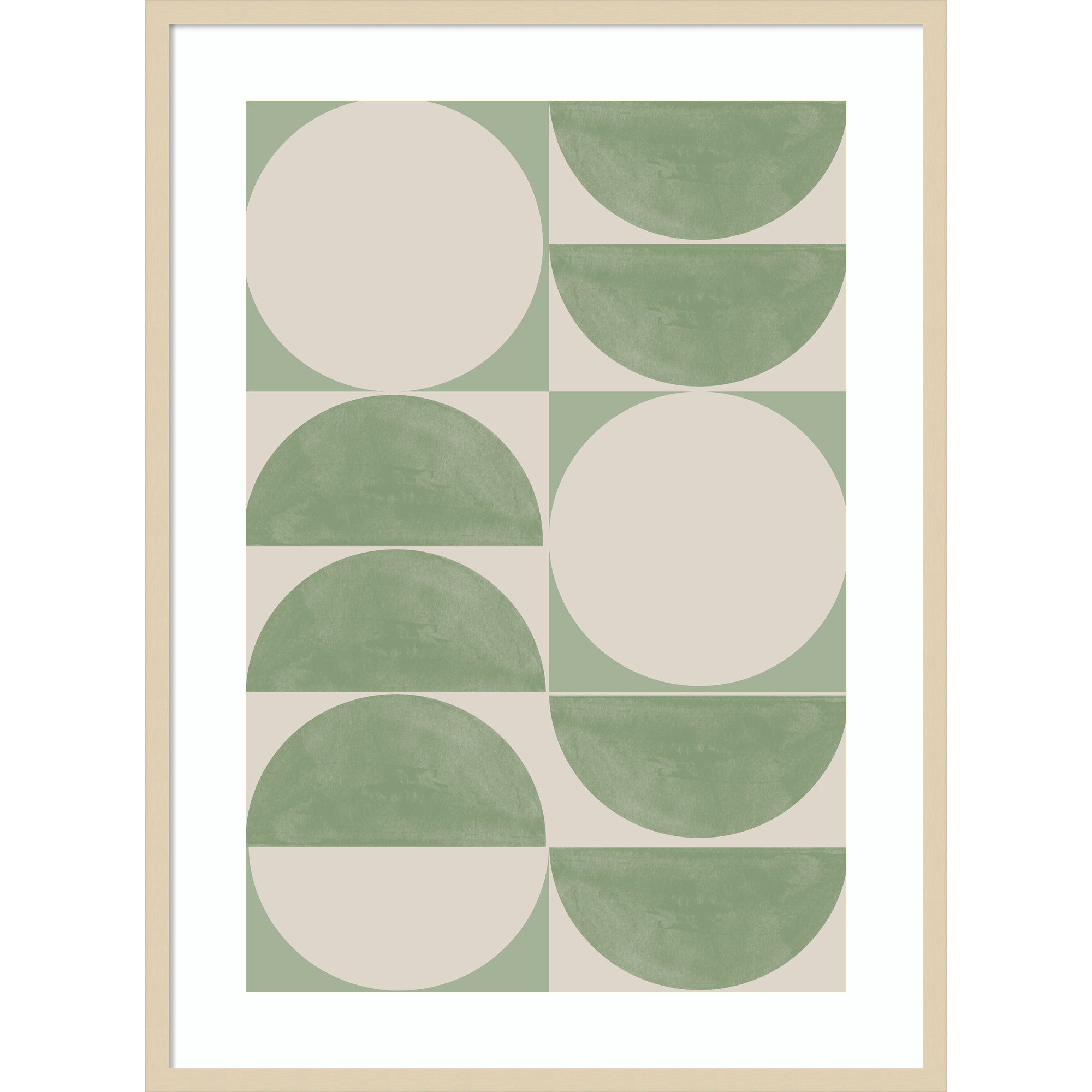 Mid Century Modern 01 by The MIUUS STUDIO Wood Framed Wall Art Print, 41" H x 30" W, Brown