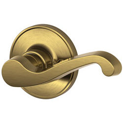 LaSalle Lever Keyed Entry Lock, Aged Bronze, Single Dummy, Right