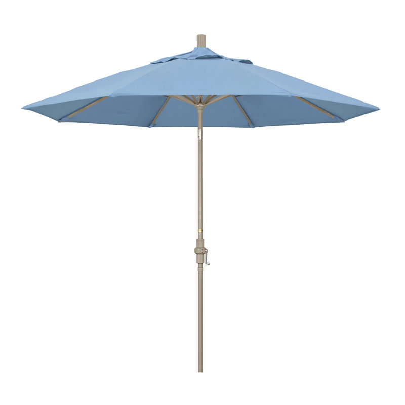Parasol 9 'Market Sunbrella, Toile toile Sunbrella® bleu ciel