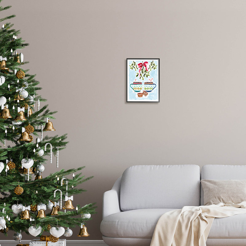 Cozy Winter Cocoa Dessert at-203, Giclée encadrée noir minuit, H 14 po x l 11 po x P 1,5 po
