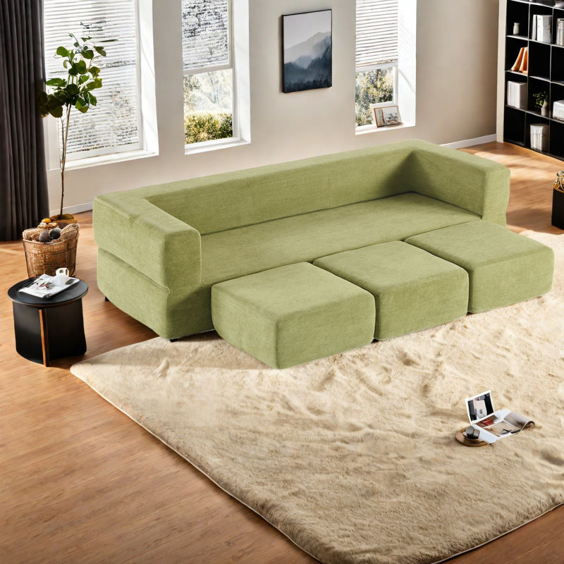 Multifunctional Sofas, 79 Inch Foam Modular Modern Compact Sofa Bed For Home