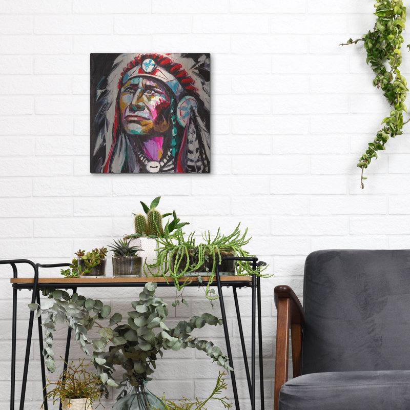 'Brave Hawk' Metal Wall Art, 12" H x 12" W