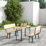 Havensville 4 - Person Metal Patio Dining Set with Rectangular Table