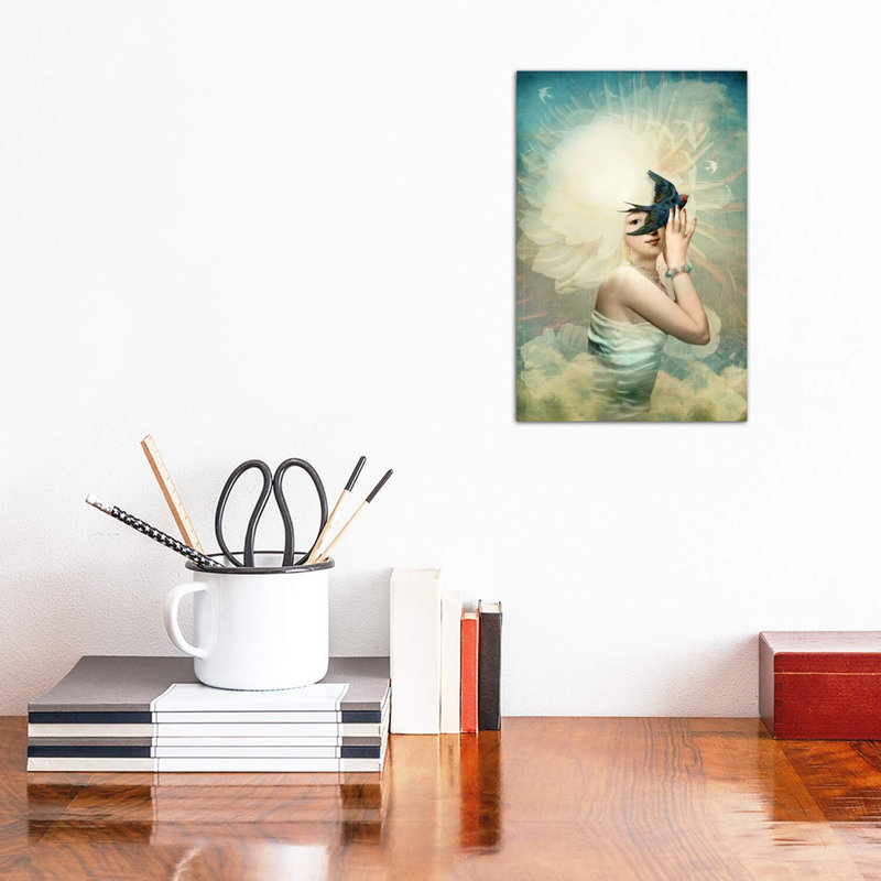 «The Sun» par Catrin Welz-Stein, Toile tendue, H 12 po x l 8 po x P 0,75 po