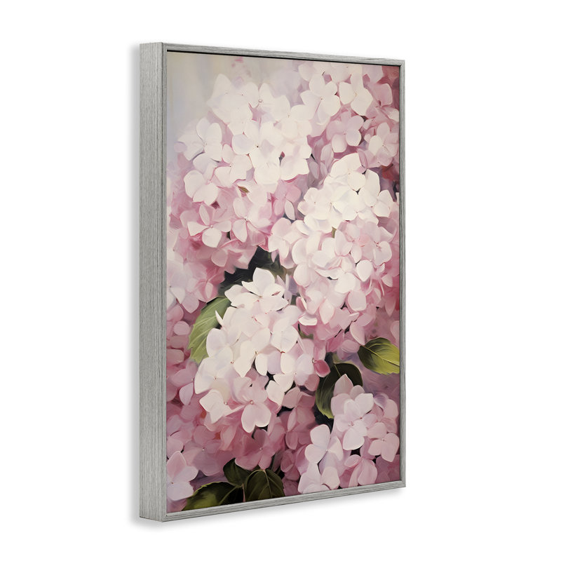 «Blush Pink Hydrangeas», art de la giclée encadrée par Petals Prints Design, Estampe numérique Farmhouse, H 24 po x l 16 po