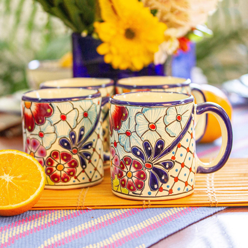 Ensemble de 4 tasses en céramique Colors of Mexico