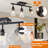 Adjustable Semi Flush Mount Ceiling Light with Clear Glass Shades-1453909624