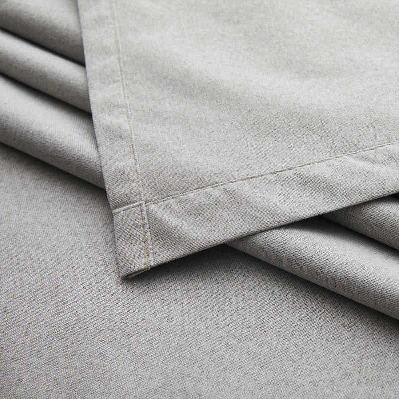 Linen Blend Blackout Curtain Panel Pair, 183cm Width x 168cm Drop, Beige