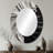 Phillisa Black White Marbled Dreamscape I - Geometric Mirror, Black Unique Wall Mirror, Printed Metal Art-527839473-527839477