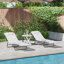 vidaXL Folding Sun Lounger Folding Textilene Outdoor Chair Garden Recliner-1231227700