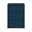 Chadwic Modern minimalistic bedside table with 3 drawers, engineered wood, night blue, 49.8 cm W x 68.7 cm H x 41.5 cm D-1801318850