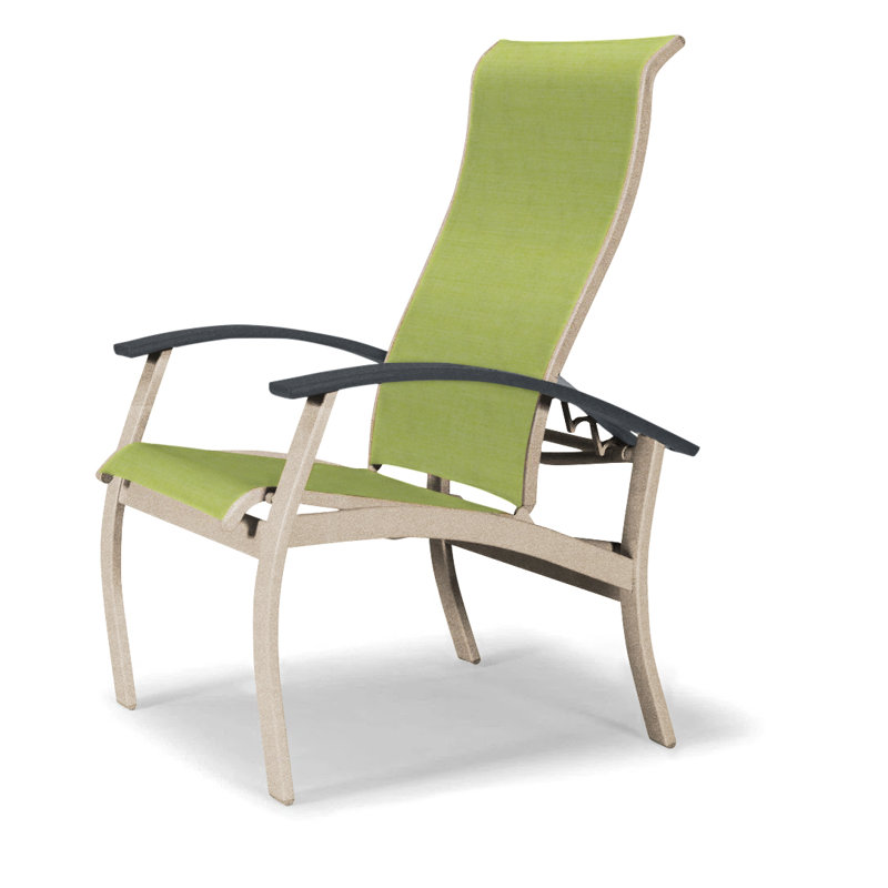 Chaise de patio Askar, Désert texturé, Graphite classique, Lime 38D Sunbrella®