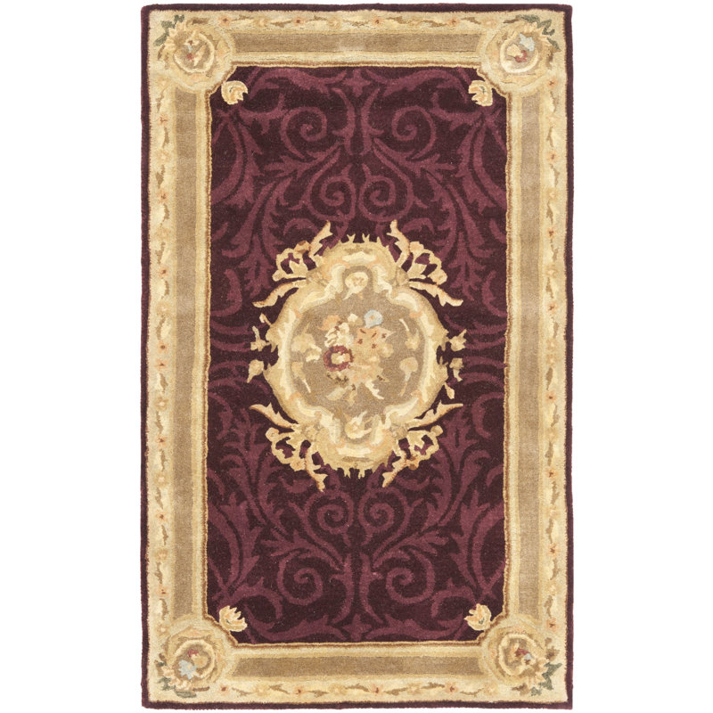 Bedgood Hand Tufted Wool Oriental Rug, Rectangle 3' x 5'