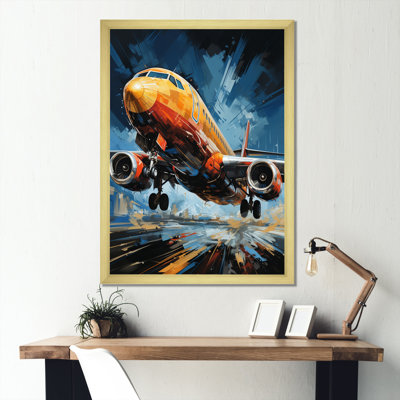 Plane In Dynamic Journey - Art mural sur toile