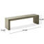 Banc de salle à manger en bois d'acacia, gris et taupe