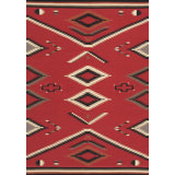 Tapis rectangulaire en laine tissé à plat 6 pi x 8 pi 75 po Tuscany