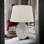 Ceramic Table Lamp with Minimalist Design, Textured Base and Fabric Shade, Ideal for Ambient Light in Any Room