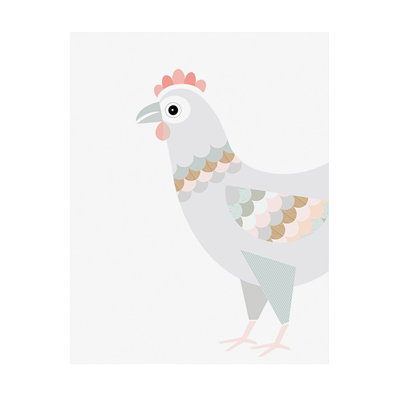 Chicken by Little Design Haus - No Frame Painting