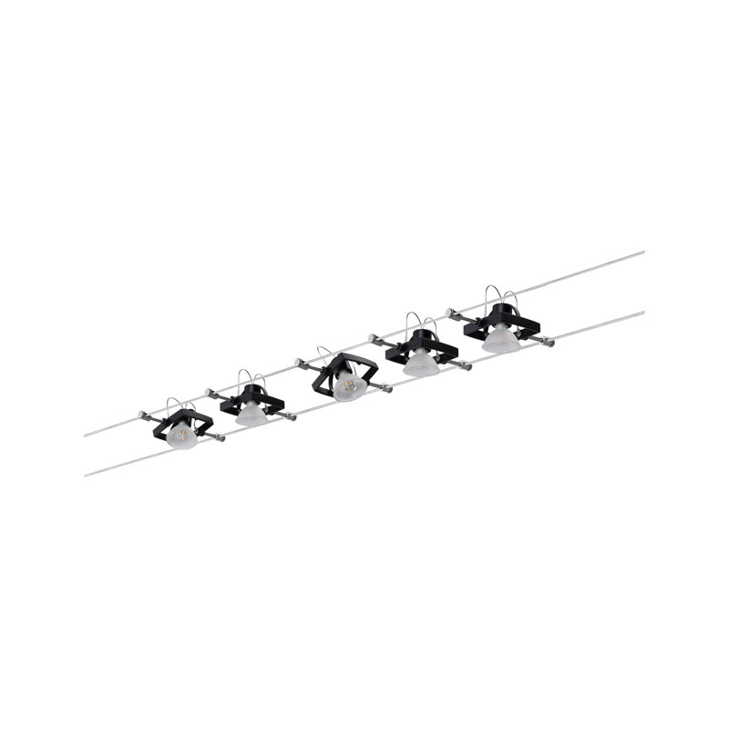Mac II 1000cm 5 -Light Track Kit, Black/Matt Chrome