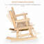 2 chaises berçantes en bois naturel avec un design de bûches -, sièges larges, cour, jardin, patio, capacité de charge de 550 lb
