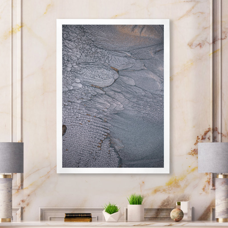 «Dramatic Grey», art mural moderne sur toile, H 20 po x l 12 po x P 1 po, Cadre photo blanc