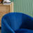 Velvet Fabric Swivel Accent Armchair Barrel Chair With Black Powder Coating Metal Ring,Blue-258062042