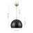 Lodi 1-Light Dome Pendant-2002896188