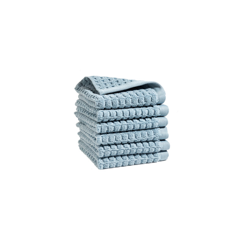 DKNY Quick Dry 6-piece Set, White, Washcloth - 6 Pack