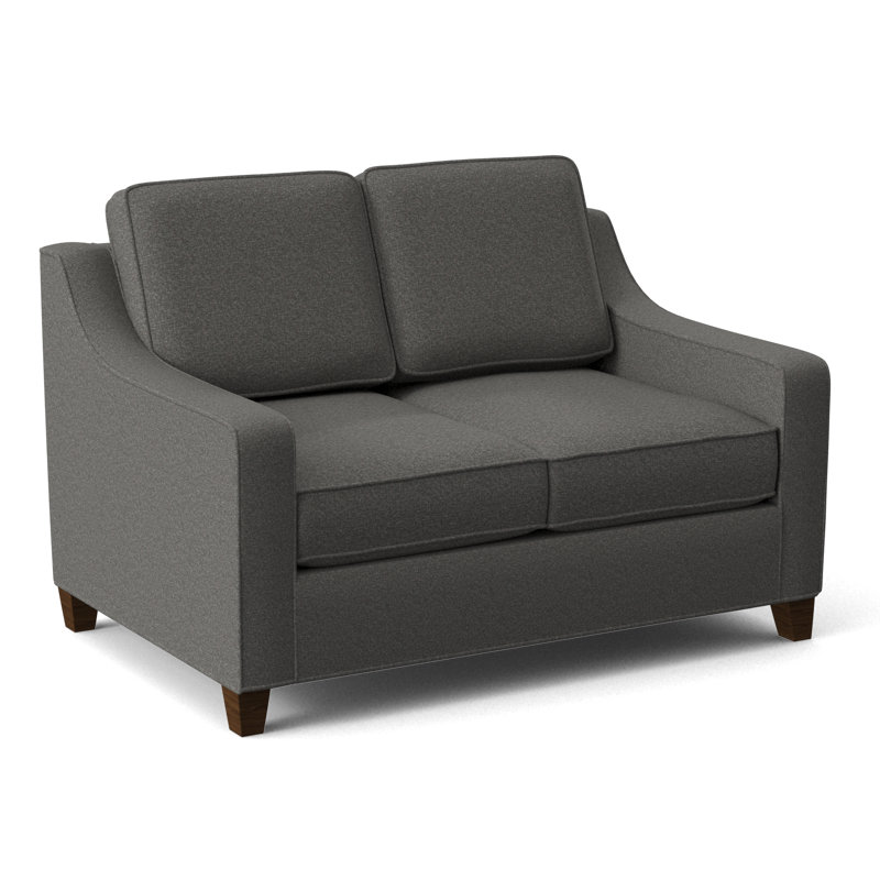 Clark 54" Square Arm Sofa Bed, Kanji Putty, Montana Walnut