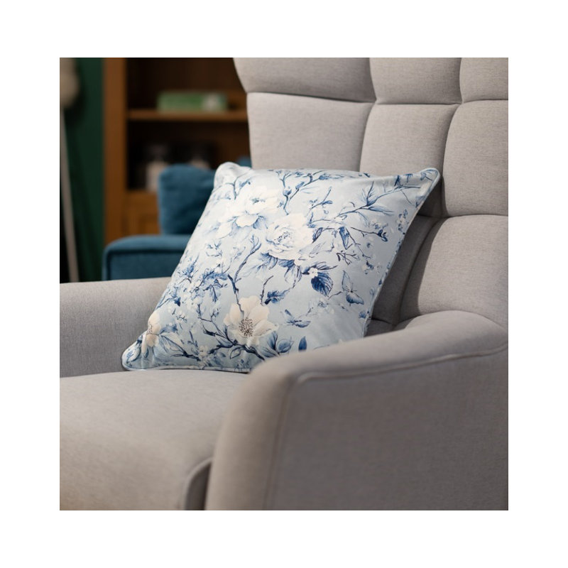 Square Throw Cushion, Multicolor Trellis Ornate