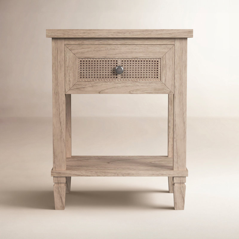 Charleston Cane Nightstand, Desert Sand
