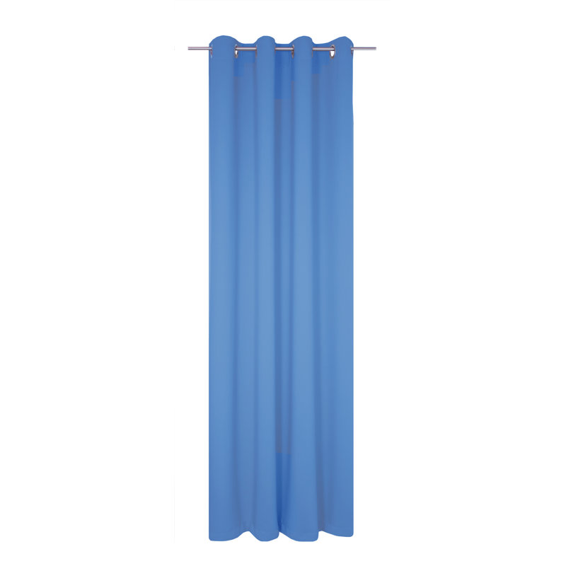 Torquay Semi Sheer Curtain Pair, 145cm Width x 150cm Drop, Blue