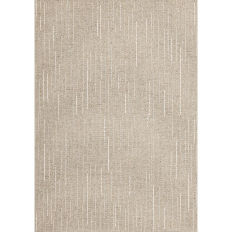 Tapis en laine mélangée beige / beige Brietta, Rectangle 5 pi 3 po x 7 pi 7 po