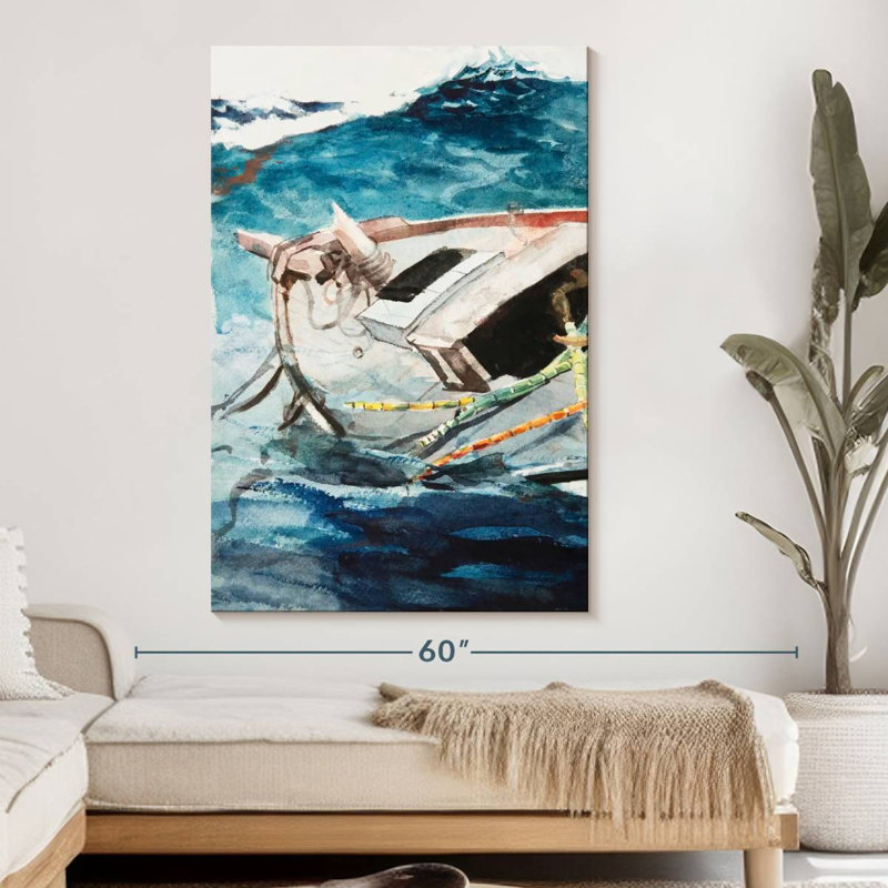 Étude pour le Gulf Stream, 51" H x 34" W