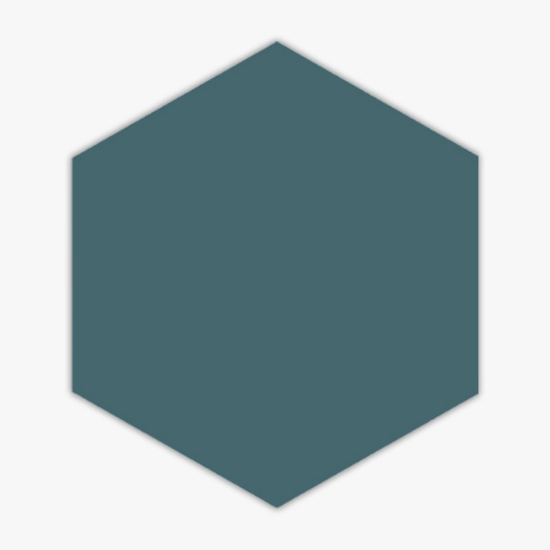 5'' W x 6'' L Ceramic Singular Tile, Block Hexagon Verde Matte