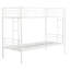 Lit superposé en métal blanc - ajout de chambre à coucher moderne, modèle simple au-dessus du modèle simple, structure en acier pour une durabilité et une stabilité à long terme, espace de sommeil silencieux et silencieux, capacité de charge élevée, coffre-fort-793402063