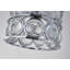 Luminaire suspendu 1 lumière en chrome avec loupe transparente-1291553493