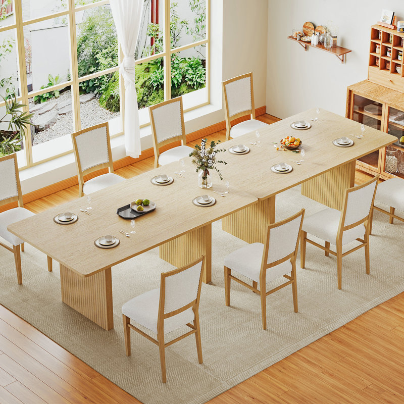 Table de salle à manger 70 "rectangulaire pour 70 personnes, Bois de chêne