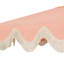 Parasol d'extérieur à frange bohémienne de 9 pi avec manivelle et inclinaison Collins, roseau corail / crème résistant aux rayons UV, mât brun foncé-1412435130-1422570733