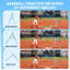Filet de baseball 5 x 4,3 pi avec 9 trous. Entraîneur ajustable à angle réglable. Filet d'entraînement Strike Zone pour balle molle et baseball. Équipement d'entraînement pour la cour arrière
