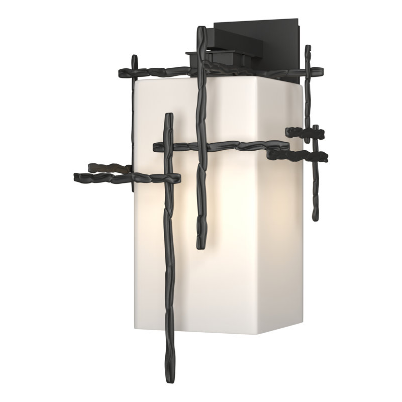 Tura Aluminum Outdoor Sconce, Coastal Black, 18.9" H x 11.5" W x 11.5" D