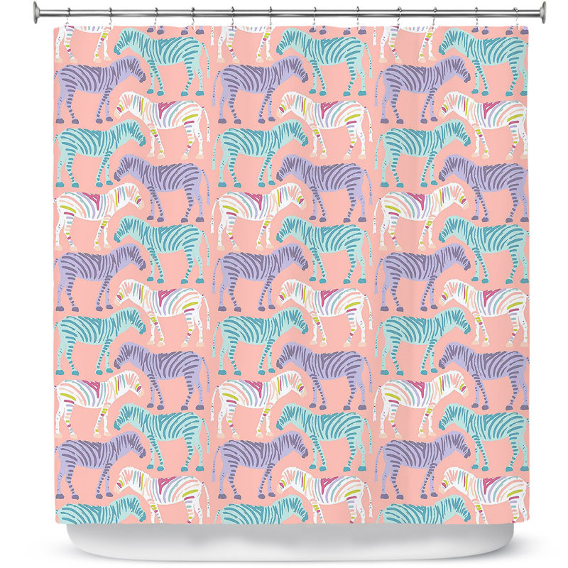 Rideau de douche simple Zebras