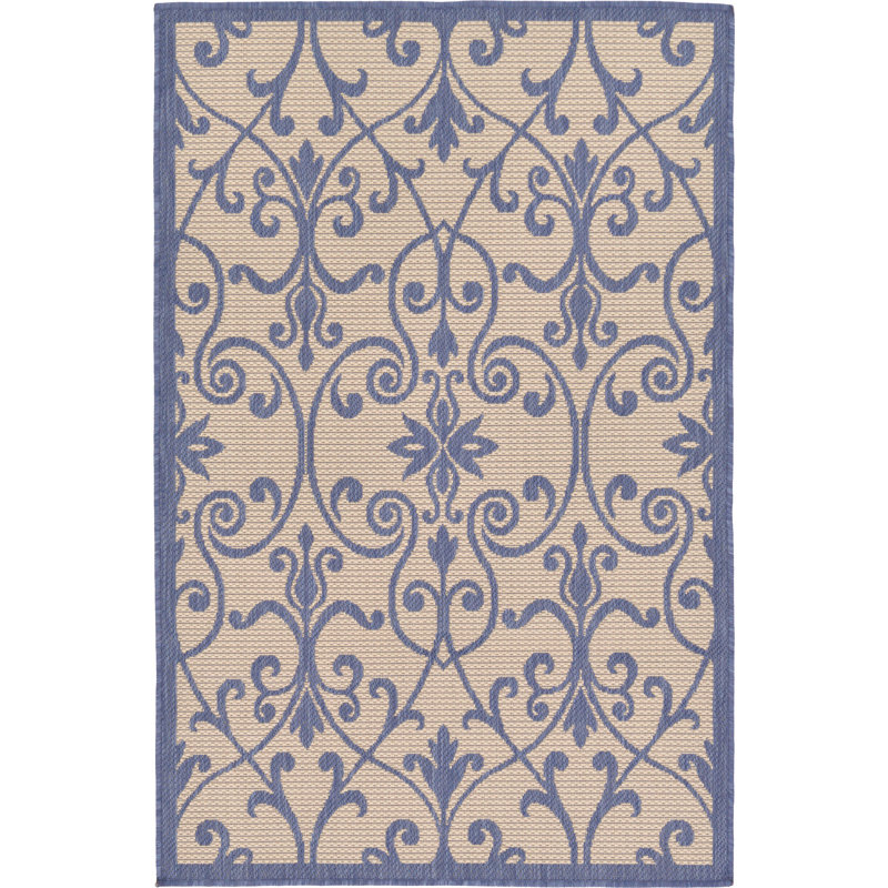 Hoyne Geometric Indoor / Outdoor Rug, Rectangle 2'2" x 3'1"