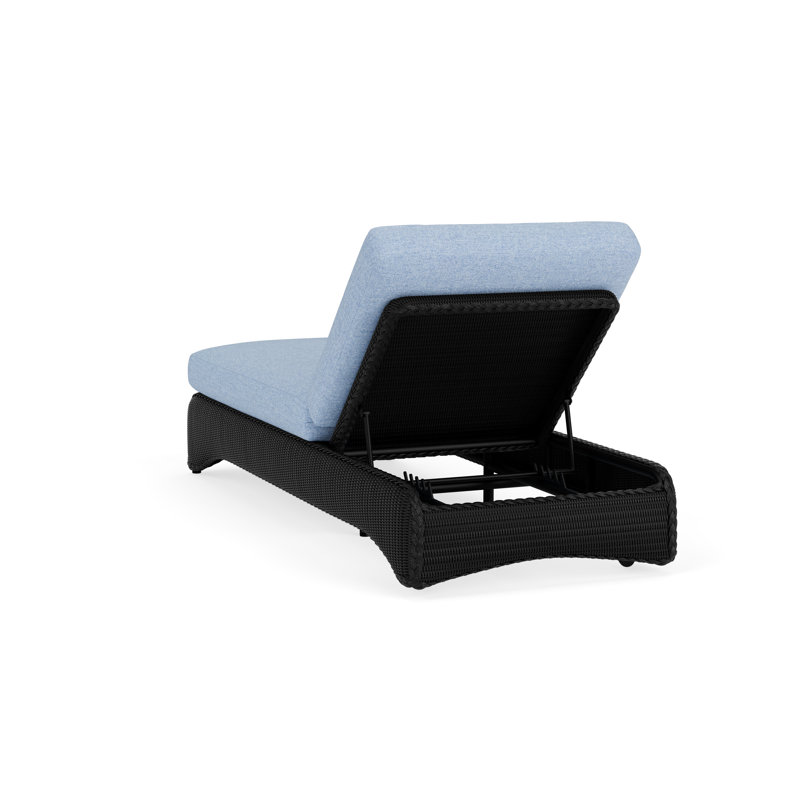 Loom Outdoor Chaise Lounge, Demo Skyway, Ebony